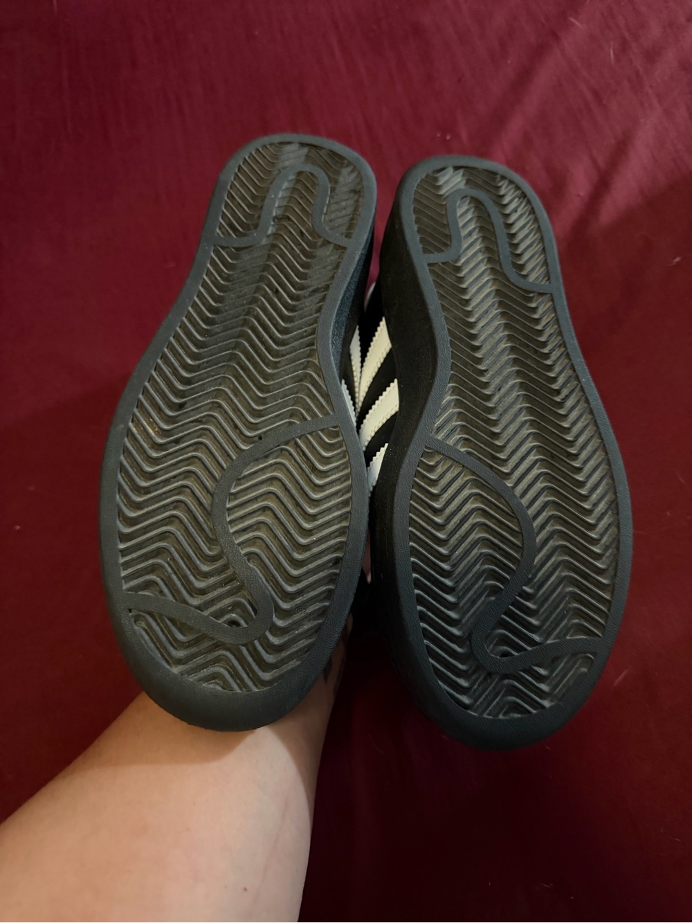 adidas Black Sneakers with White Inner Lining